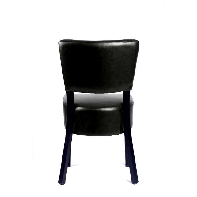 Factory Price Hot Sale Pu Leather Black Restaurant Dining Chairs for Sale