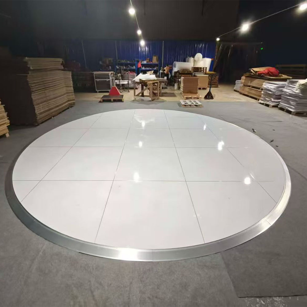 Wholesale Professional Modern Fireproof High Gloss Round Portable Dance Floor for Wedding Event Decoration