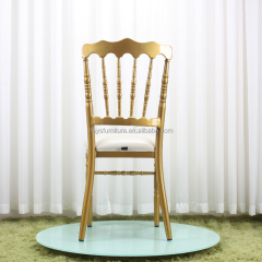 Best Selling Napoleon Chair for Commercial Wedding Rentals Gold Aluminum Stackable Banquet Event Hall Decor for Hotels