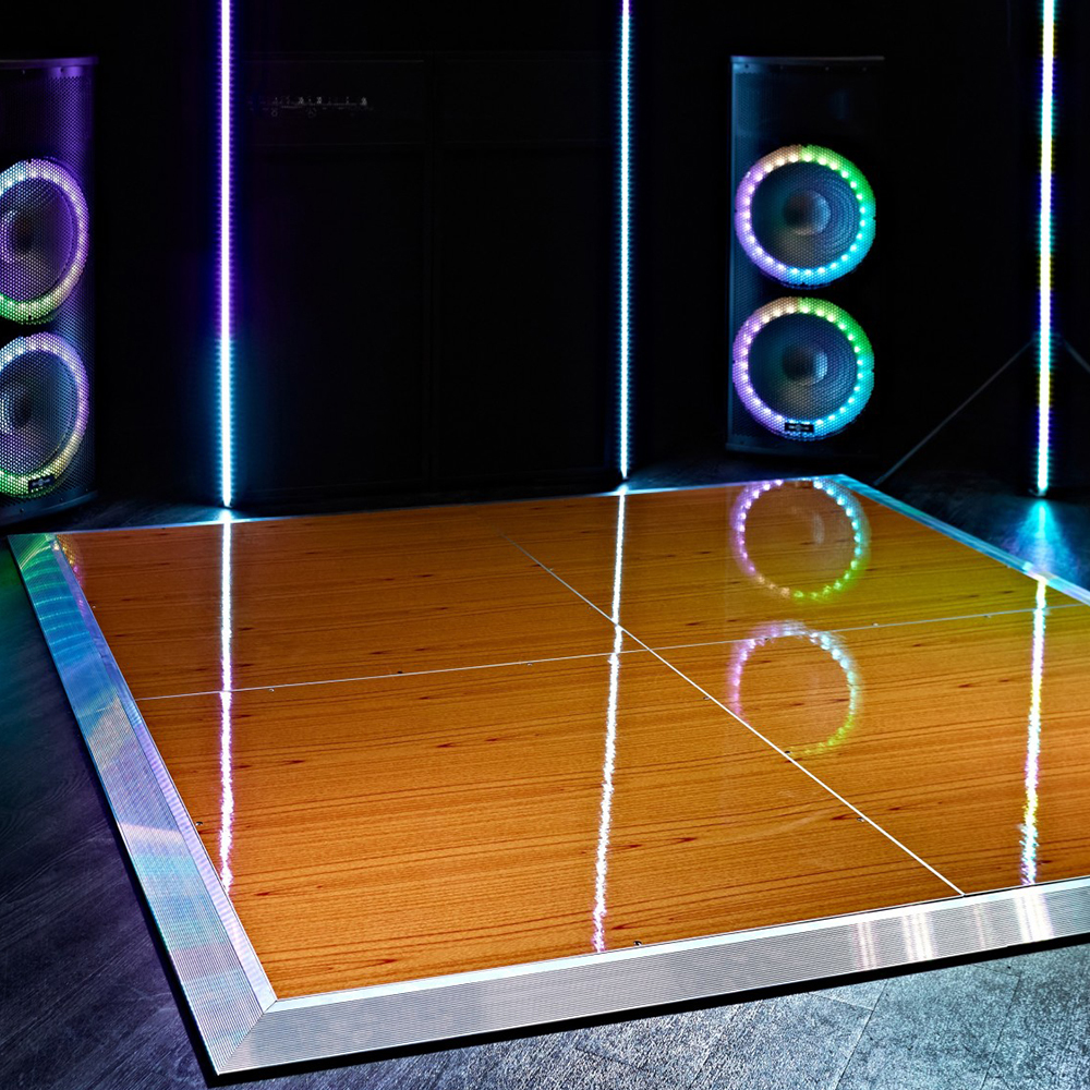 3FT/4FT Anti-Scratch Fireproof Board Elegant Modern Cam-Lock Portable Mobile Dance Floor for Rental Hotel Events