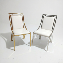 Hot Sale Eco-Friendly High Quality Gold Modern Portable Stainless Steel Dinner Chairs for Event Banquet Hall