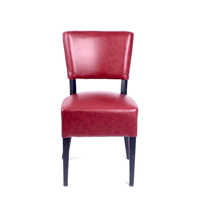 Wholesale Luxury Hall Cheap Red Pu Leather Restaurant Used Dining Chairs for Sale