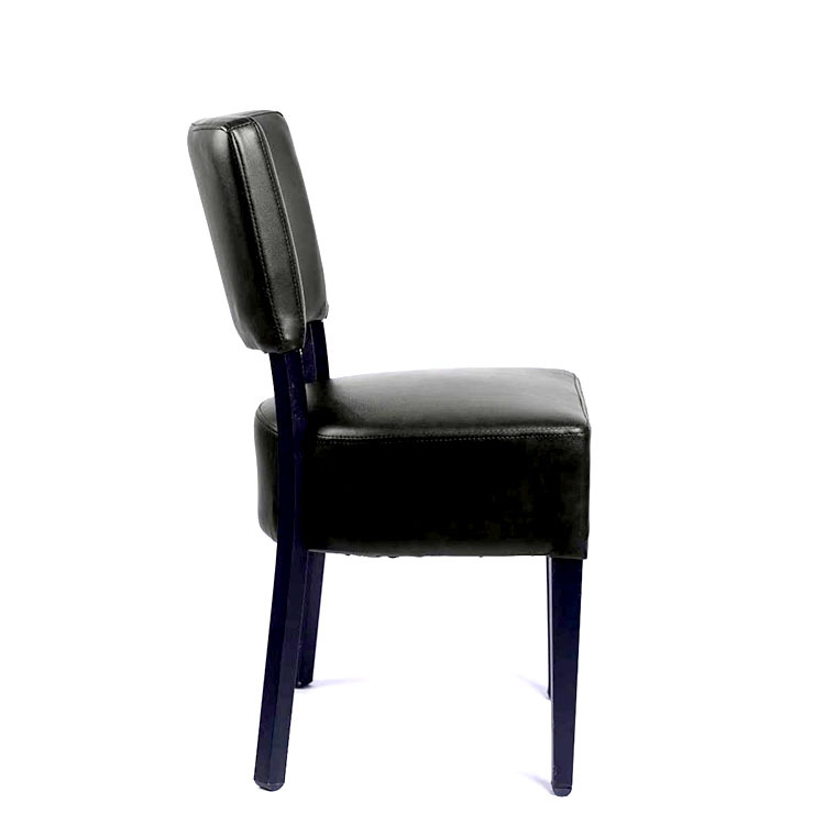 Factory Price Hot Sale Pu Leather Black Restaurant Dining Chairs for Sale