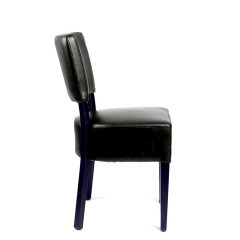 Factory Price Hot Sale Pu Leather Black Restaurant Dining Chairs for Sale