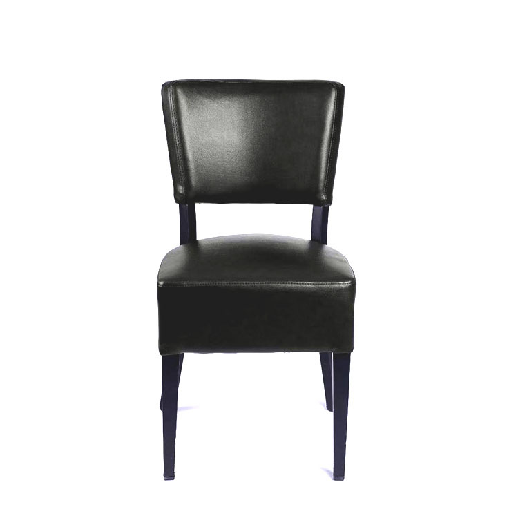 Factory Price Hot Sale Pu Leather Black Restaurant Dining Chairs for Sale