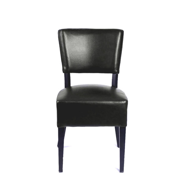 Factory Price Hot Sale Pu Leather Black Restaurant Dining Chairs for Sale