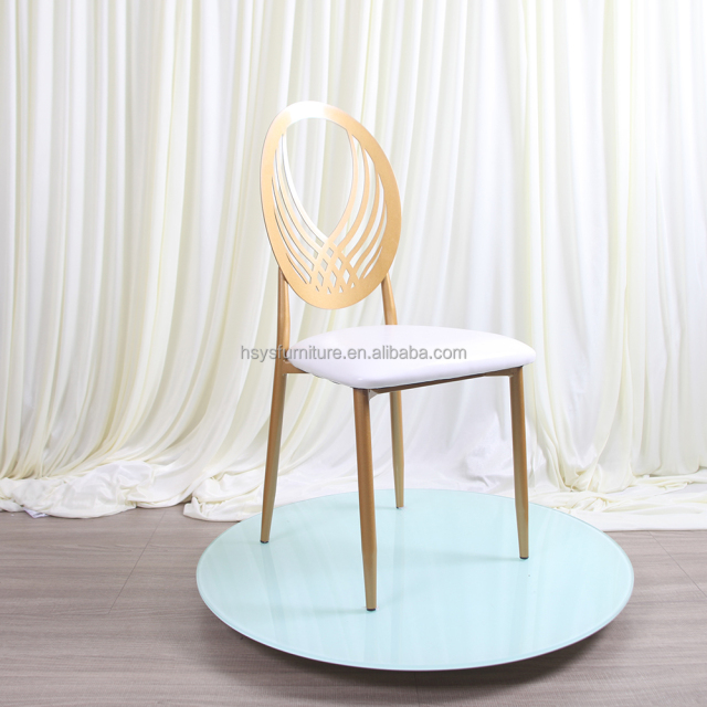 Modern Luxury Gold Spray Painted Metal Phoenix Event Chairs Stackable Dining for Hotels Banquets Weddings-Wholesale