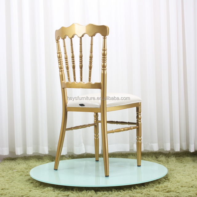 Best Selling Napoleon Chair for Commercial Wedding Rentals Gold Aluminum Stackable Banquet Event Hall Decor for Hotels