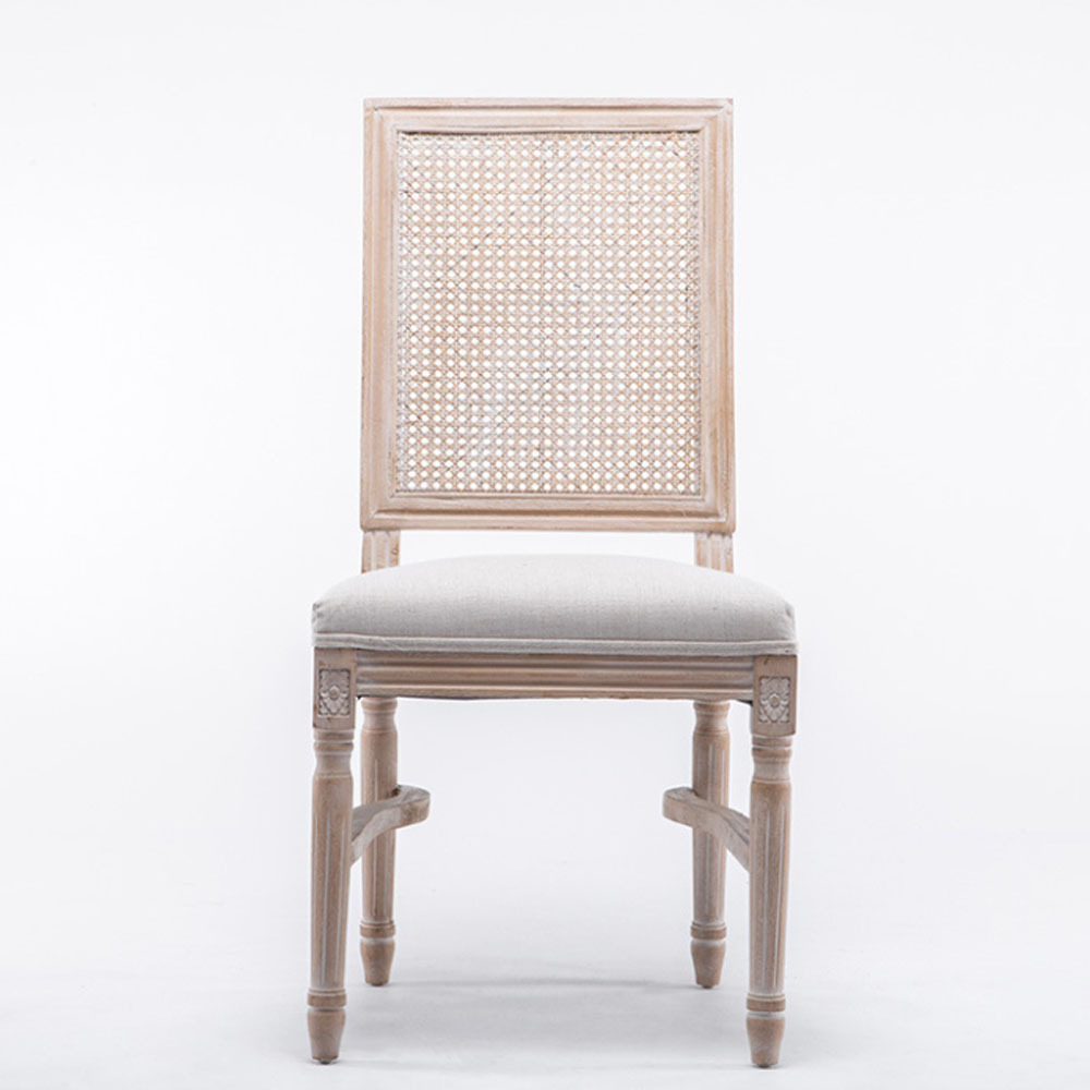 Hot Sale Louis XVI Style French Provincial Wooden Rustic Cane Back Chair for Sale