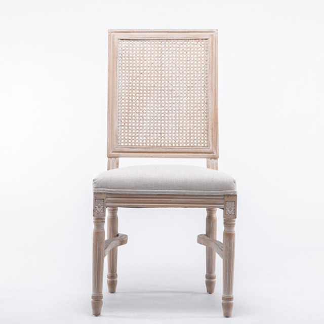 Hot Sale Louis XVI Style French Provincial Wooden Rustic Cane Back Chair for Sale