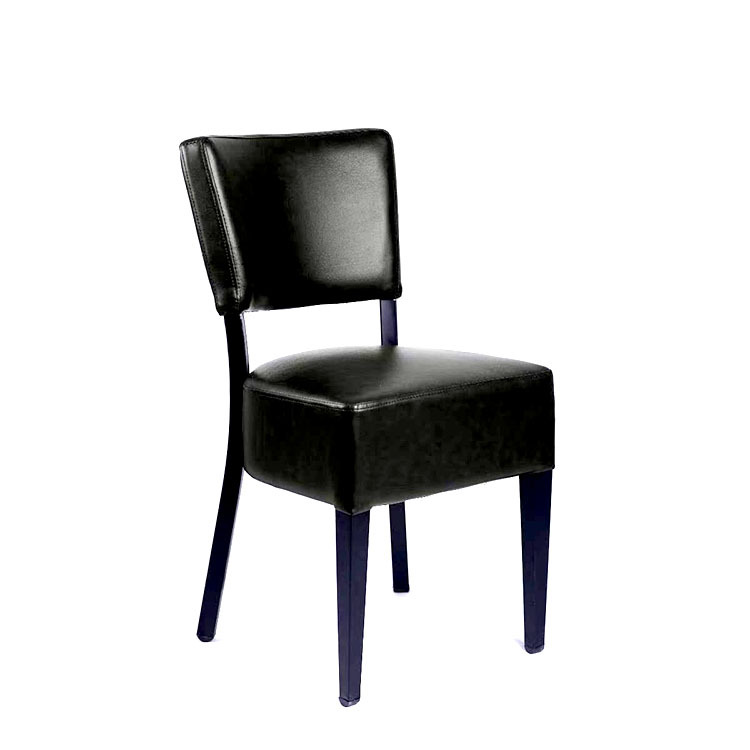 Factory Price Hot Sale Pu Leather Black Restaurant Dining Chairs for Sale