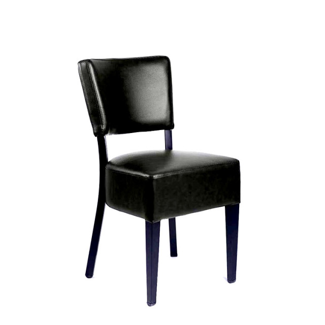 Factory Price Hot Sale Pu Leather Black Restaurant Dining Chairs for Sale