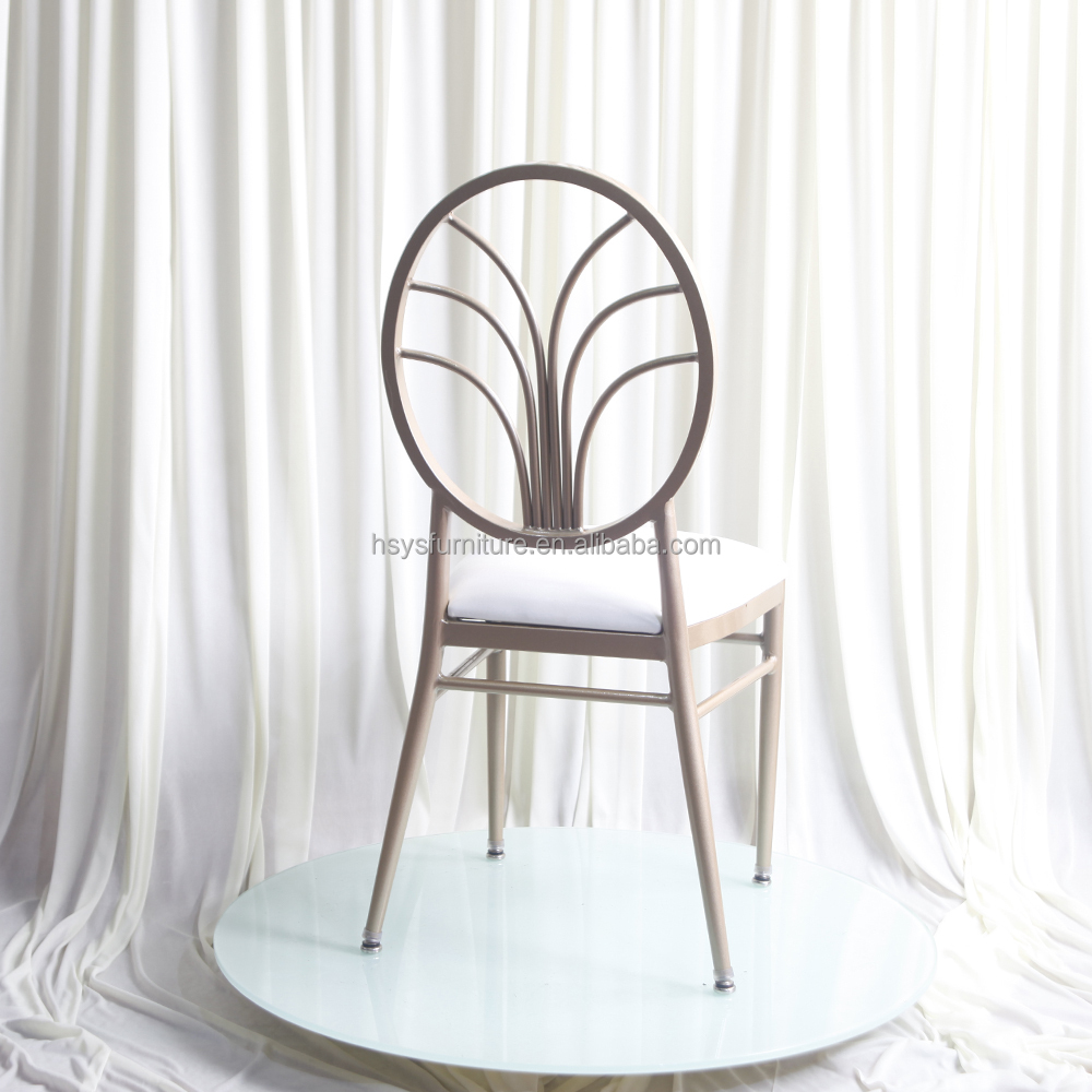 Hot Sale Luxury Modern Portable Hotel Use Aluminum Stacking Phoenix Chiavari Chairs for Rental