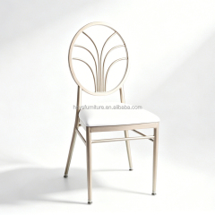Hot Sale Luxury Modern Portable Hotel Use Aluminum Stacking Phoenix Chiavari Chairs for Rental