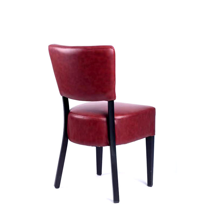 Wholesale Luxury Hall Cheap Red Pu Leather Restaurant Used Dining Chairs for Sale