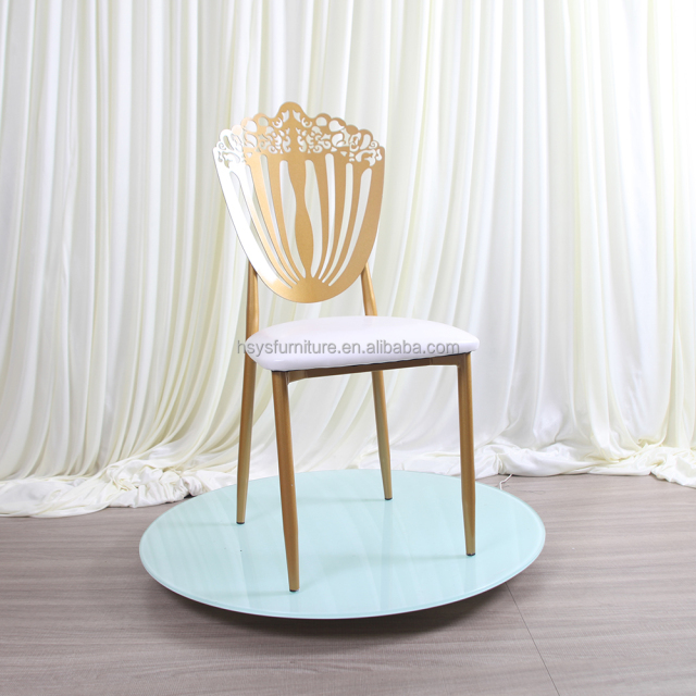 Modern Luxury Gold Metal Phoenix Event Chairs Stackable for Dining and Wedding for Hotel Banquets Wholesale