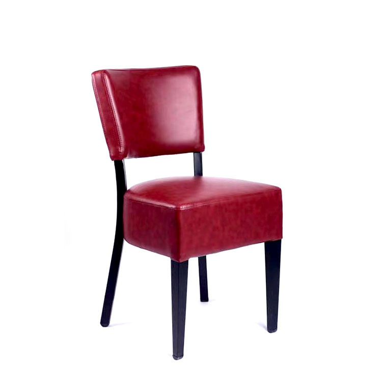 Wholesale Luxury Hall Cheap Red Pu Leather Restaurant Used Dining Chairs for Sale