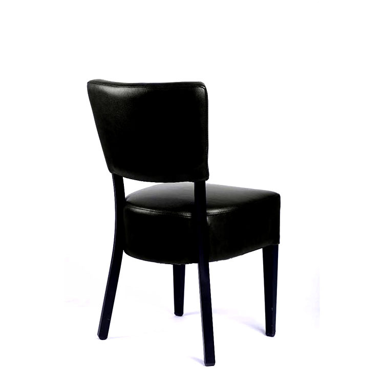 Factory Price Hot Sale Pu Leather Black Restaurant Dining Chairs for Sale