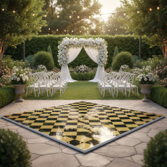 Exquisite Hotel Use Classic Romantic Modern Simple Checkered Dance Flooring Tiles for Indoor/Outdoor