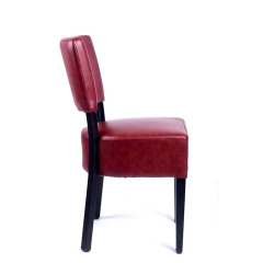 Wholesale Luxury Hall Cheap Red Pu Leather Restaurant Used Dining Chairs for Sale