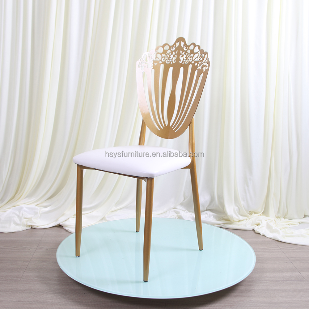 Modern Luxury Gold Metal Phoenix Event Chairs Stackable for Dining and Wedding for Hotel Banquets Wholesale