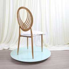 Modern Luxury Gold Spray Painted Metal Phoenix Event Chairs Stackable Dining for Hotels Banquets Weddings-Wholesale