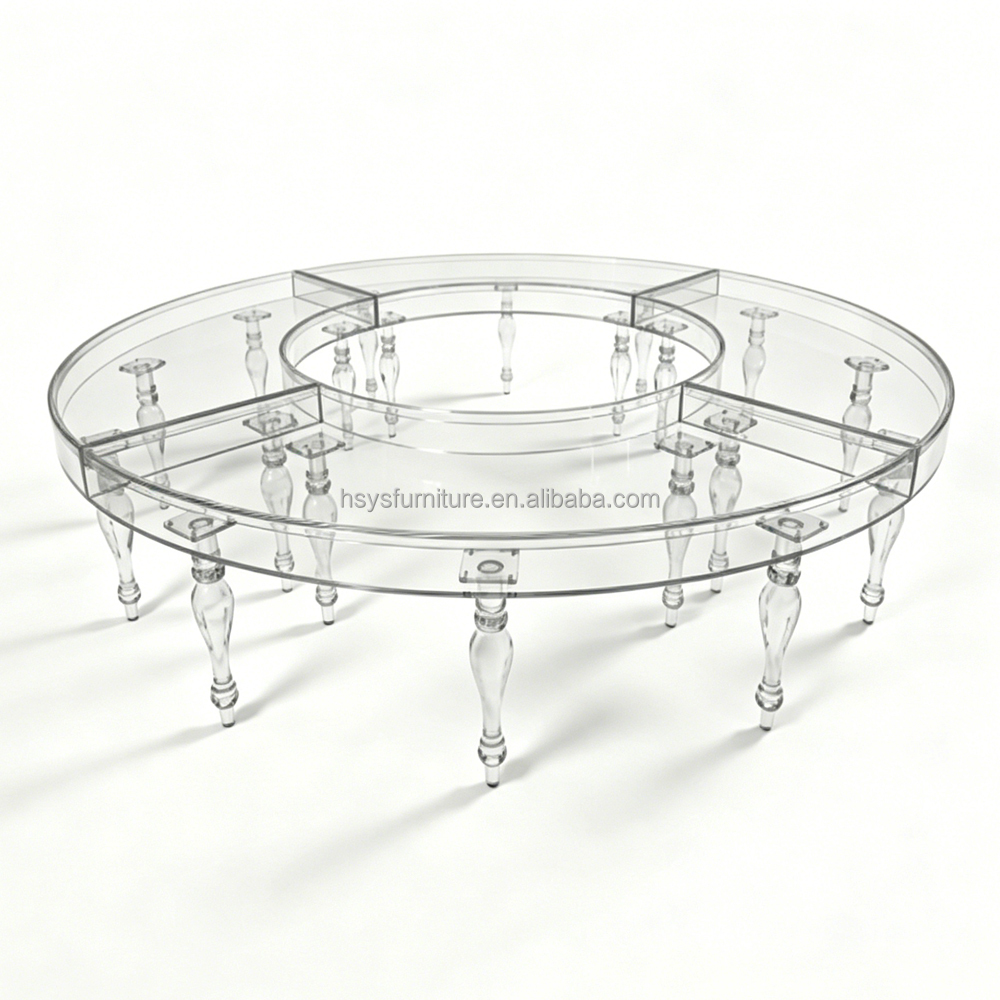 Wholesale Modern Luxury Clear Acrylic Droplet Wedding Banquet Table for Hotel Furniture Rental