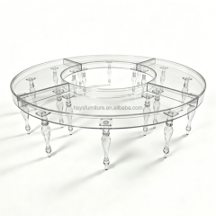 Wholesale Modern Luxury Clear Acrylic Droplet Wedding Banquet Table for Hotel Furniture Rental