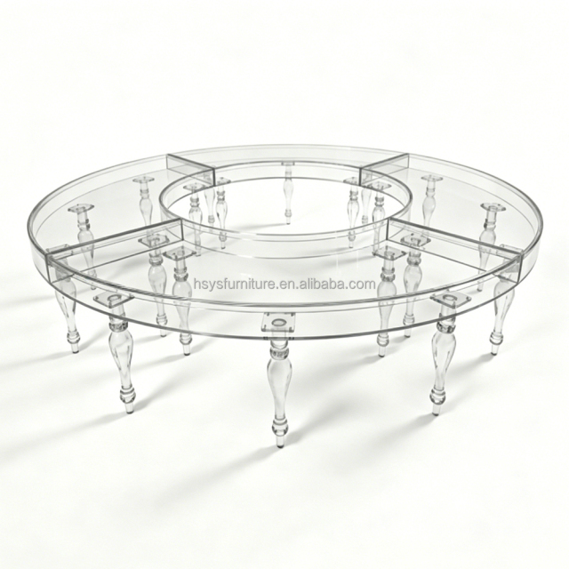 Wholesale Modern Luxury Clear Acrylic Droplet Wedding Banquet Table for Hotel Furniture Rental