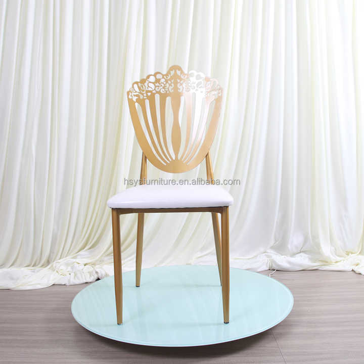 Modern Luxury Gold Metal Phoenix Event Chairs Stackable for Dining and Wedding for Hotel Banquets Wholesale