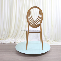 Modern Luxury Gold Spray Painted Metal Phoenix Event Chairs Stackable Dining for Hotels Banquets Weddings-Wholesale