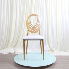 Modern Luxury Gold Spray Painted Metal Phoenix Event Chairs Stackable Dining for Hotels Banquets Weddings-Wholesale