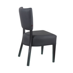 Factory Price Hot Sale Pu Leather Black Restaurant Dining Chairs for Sale