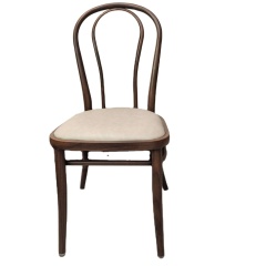 High Quality Modern Portable Luxury Outdoor Wedding Use Imitated Wood Frame Vienna Dinner Leather Chairs for Hotel Party Rental