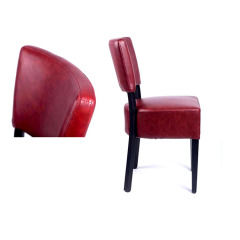 Wholesale Luxury Hall Cheap Red Pu Leather Restaurant Used Dining Chairs for Sale