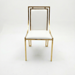 Hot Sale Eco-Friendly High Quality Gold Modern Portable Stainless Steel Dinner Chairs for Event Banquet Hall