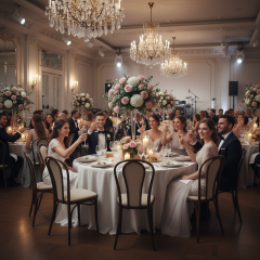 High Quality Modern Portable Luxury Outdoor Wedding Use Imitated Wood Frame Vienna Dinner Leather Chairs for Hotel Party Rental