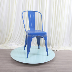Hot Sale Modern Industrial Style Metal Stackable Dining Chair for Restaurant Cafe Coffee Shop & Outdoor Use