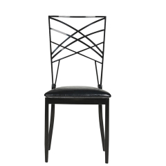 XUYI Factory High Quality Royal Hotel Used Iron Stacking Chameleon Chairs Wedding Rental Price