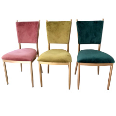 Foshan Classic Luxury Wedding Use Metal Different Color Stacking Chiavari Chairs With Movable Cushion for Sale