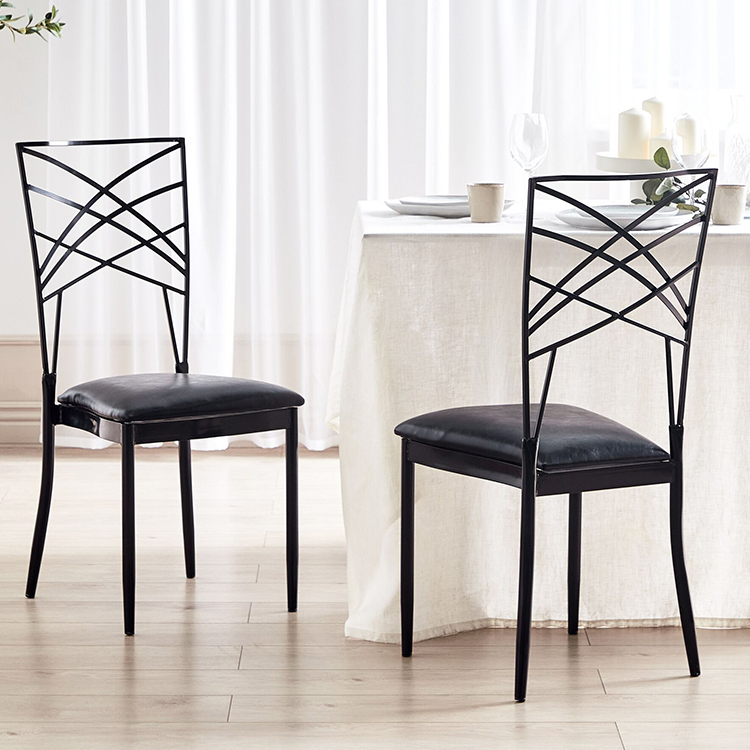 XUYI Factory High Quality Royal Hotel Used Iron Stacking Chameleon Chairs Wedding Rental Price
