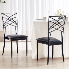 XUYI Factory High Quality Royal Hotel Used Iron Stacking Chameleon Chairs Wedding Rental Price