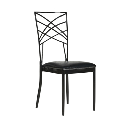 XUYI Factory High Quality Royal Hotel Used Iron Stacking Chameleon Chairs Wedding Rental Price