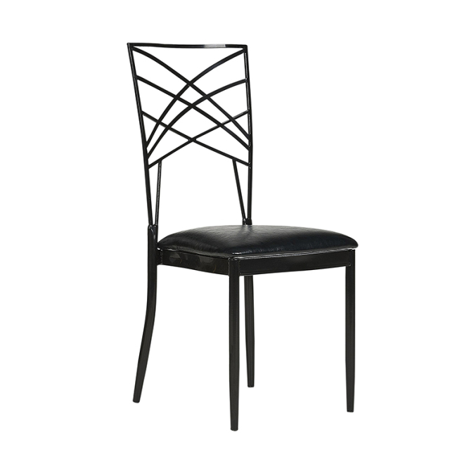 XUYI Factory High Quality Royal Hotel Used Iron Stacking Chameleon Chairs Wedding Rental Price