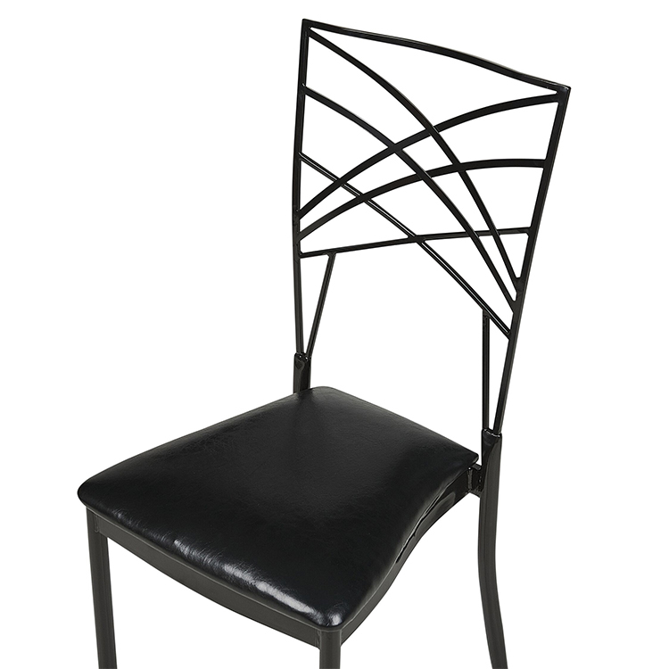 XUYI Factory High Quality Royal Hotel Used Iron Stacking Chameleon Chairs Wedding Rental Price