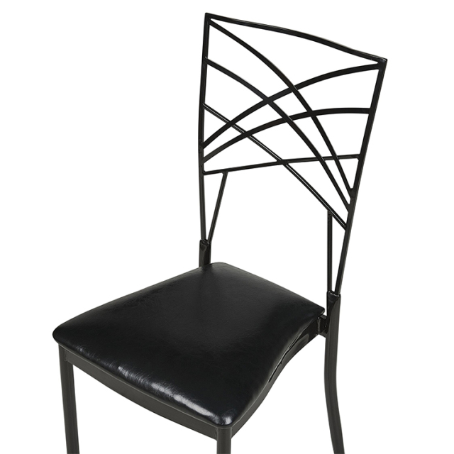 XUYI Factory High Quality Royal Hotel Used Iron Stacking Chameleon Chairs Wedding Rental Price