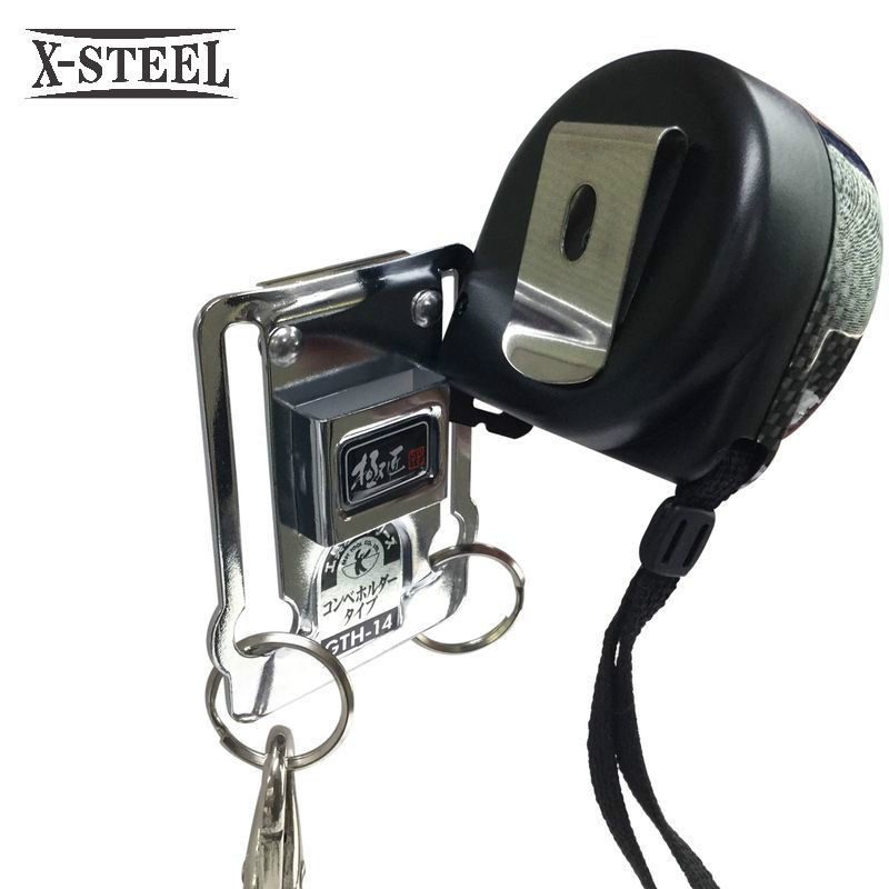 Tool Frog Metal Belt Mount Clip with 2 Rings Measuring Tape Holder Measure #14