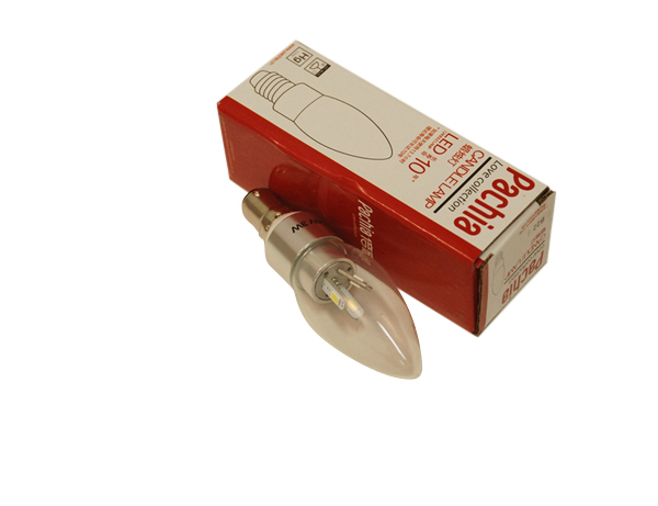 4pc-Pack 3W LED Energy Saving Candle Bulb Lamp BA15 White /Warm White (PA3025)