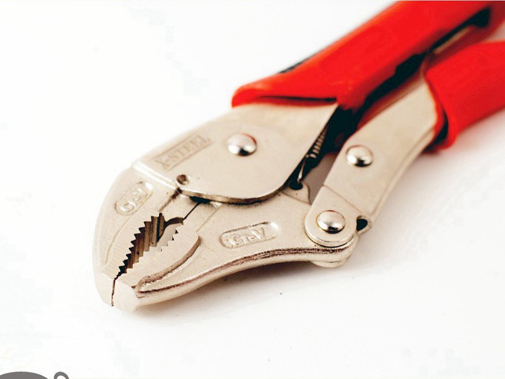 Cr-V Vice Grip Locking Pliers Curve/Straight Jaw Welding Clamp Rubber Grip Handle