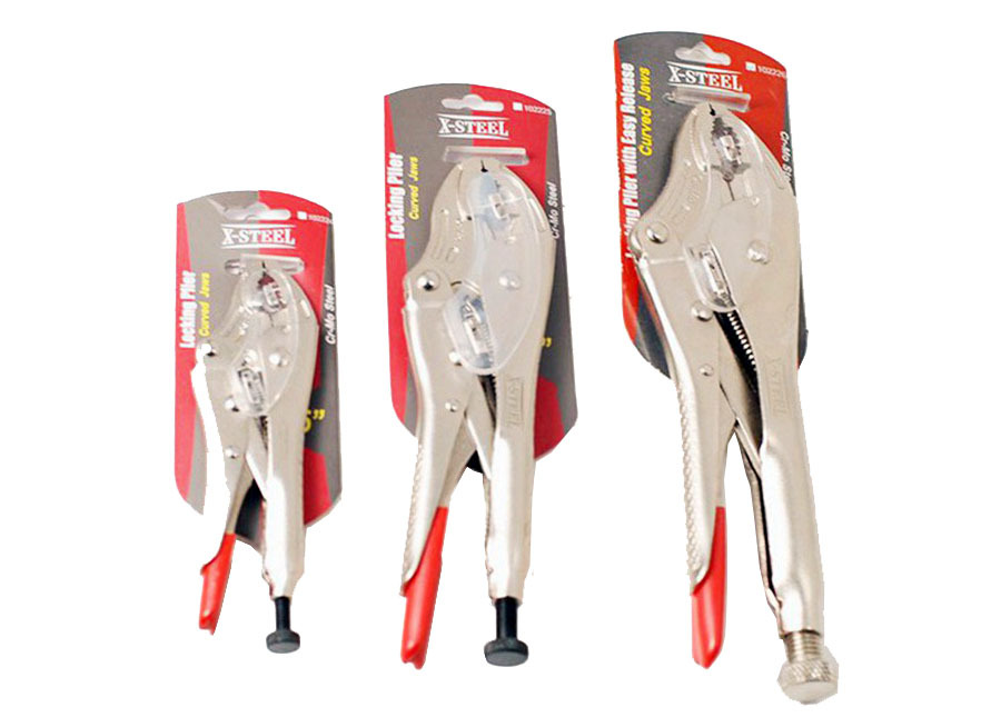 Expert Quality Cr-Mo Locking Pliers Vice Grip Curve Jaw 3 Rivet